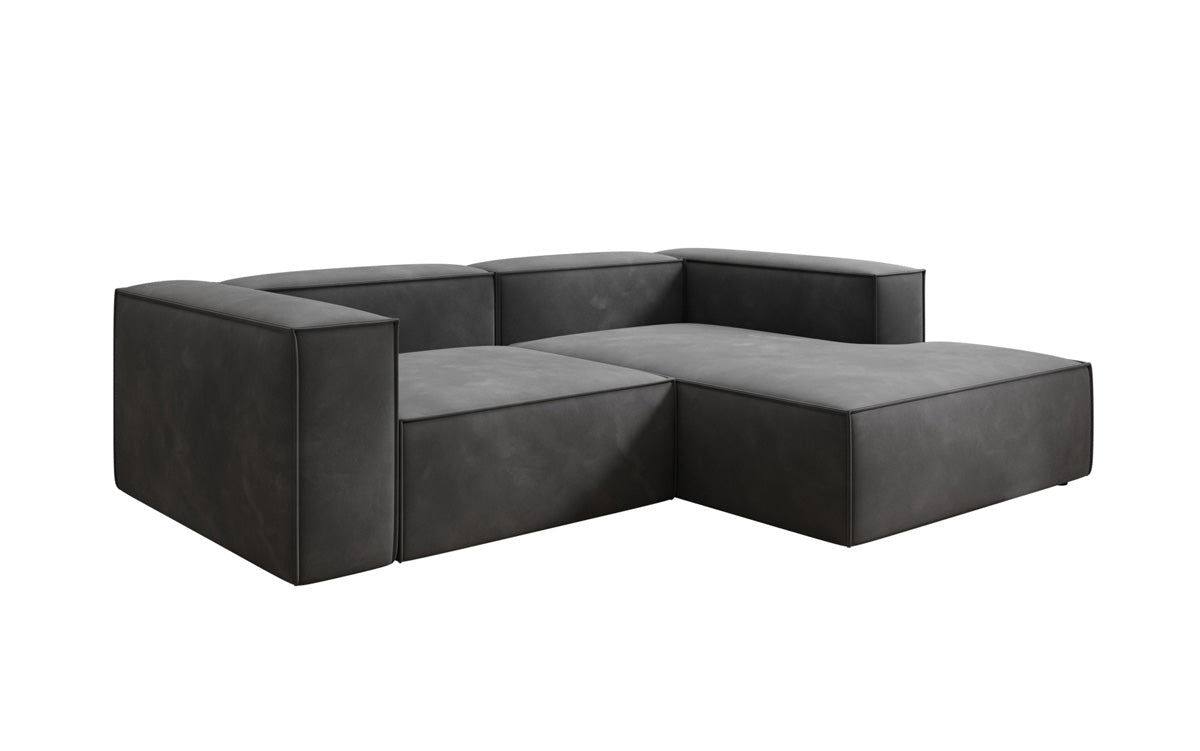 Luxuriöses Ecksofa Lesley Mini Samt: Modernes Design für Ihr Wohnzimmer