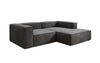 Luxuriöses Ecksofa Lesley Mini Samt: Modernes Design für Ihr Wohnzimmer
