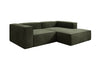Luxuriöses Ecksofa Lesley Mini Samt: Modernes Design für Ihr Wohnzimmer