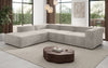 Luxuriöses L-Form Samt-Sofa Lesley mit langer Ottomane, modernes Design