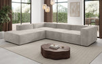 Lade das Bild in den Galerie-Viewer, Luxuriöses L-Form Samt-Sofa Lesley mit langer Ottomane, modernes Design
