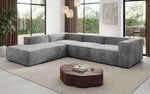 Lade das Bild in den Galerie-Viewer, Luxuriöses L-Form Samt-Sofa Lesley mit langer Ottomane, modernes Design
