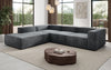 Luxuriöses L-Form Samt-Sofa Lesley mit langer Ottomane, modernes Design