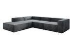 Lade das Bild in den Galerie-Viewer, Luxuriöses L-Form Samt-Sofa Lesley mit langer Ottomane, modernes Design

