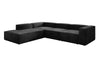 Luxuriöses L-Form Samt-Sofa Lesley mit langer Ottomane, modernes Design