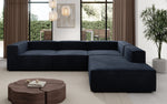 Lade das Bild in den Galerie-Viewer, Luxuriöses L-Form Samt-Sofa Lesley mit langer Ottomane, modernes Design
