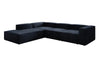 Luxuriöses L-Form Samt-Sofa Lesley mit langer Ottomane, modernes Design