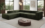 Lade das Bild in den Galerie-Viewer, Luxuriöses L-Form Samt-Sofa Lesley mit langer Ottomane, modernes Design
