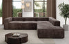 Modernes L-Sofa Lesley L: Samtweicher Cord, Komfortable Ottomane, Stilvolles Wohnen