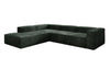 Modernes L-Sofa Lesley L: Samtweicher Cord, Komfortable Ottomane, Stilvolles Wohnen