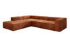 Luxuriöses Cord Ecksofa Lesley L mit langer Ottomane – Vielseitig & Modern