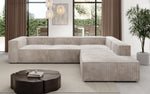 Lade das Bild in den Galerie-Viewer, Luxuriöses Cord Ecksofa Lesley L mit langer Ottomane – Vielseitig &amp; Modern
