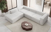 Luxuriöses L-Form Bouclé Designer Sofa Lesley L mit Langer Ottomane