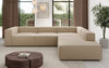 Luxuriöses L-Form Bouclé Designer Sofa Lesley L mit Langer Ottomane