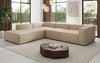 Luxuriöses L-Form Bouclé Designer Sofa Lesley L mit Langer Ottomane