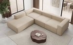 Lade das Bild in den Galerie-Viewer, Luxuriöses Designer L-Sofa Lesley mit langer Ottomane – Modern, Komfortabel, Bouclé-Stoff
