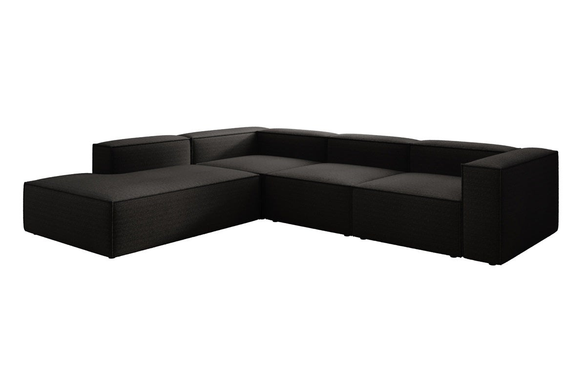 Luxuriöses L-Form Bouclé Designer Sofa Lesley L mit Langer Ottomane