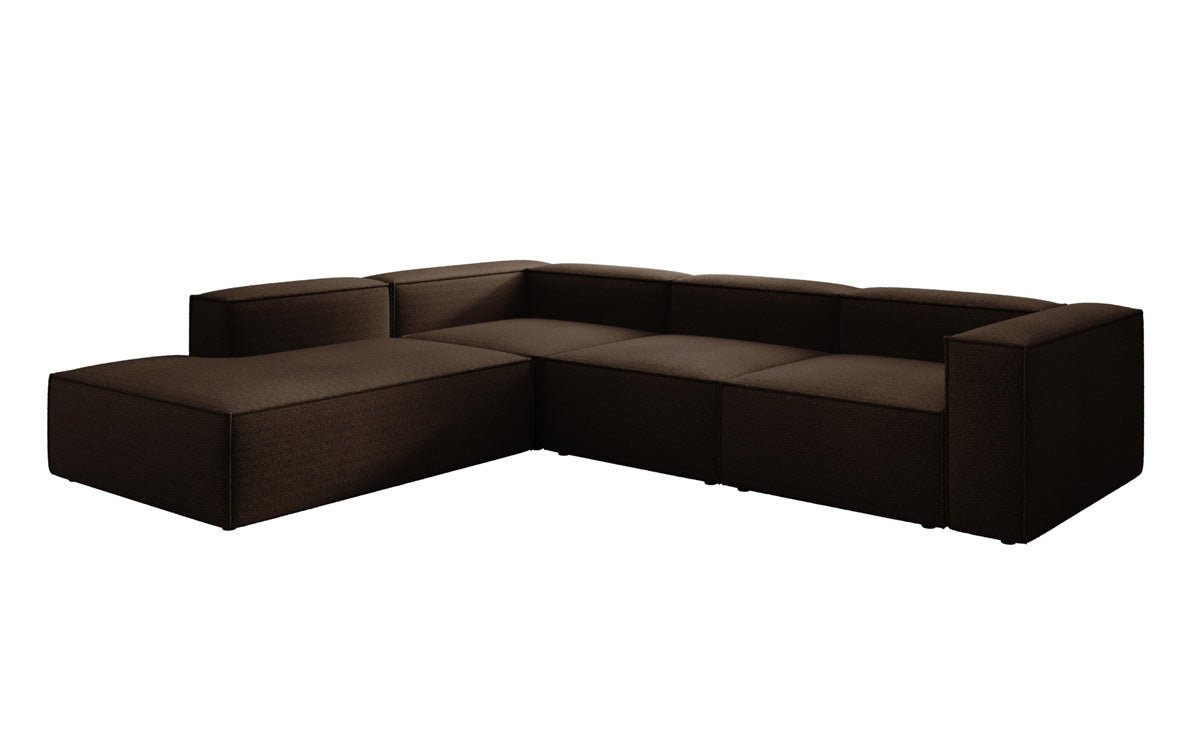 Luxuriöses L-Form Bouclé Designer Sofa Lesley L mit Langer Ottomane