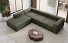 Luxuriöses L-Form Bouclé Designer Sofa Lesley L mit Langer Ottomane