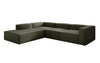 Luxuriöses L-Form Bouclé Designer Sofa Lesley L mit Langer Ottomane