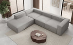 Lade das Bild in den Galerie-Viewer, Luxuriöses Designer L-Sofa Lesley mit langer Ottomane – Modern, Komfortabel, Bouclé-Stoff

