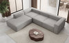 Luxuriöses L-Form Bouclé Designer Sofa Lesley L mit Langer Ottomane