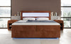 Luxuriöses Boxspringbett Relax: Komfort, LED-Beleuchtung, Stauraum & USB-Anschluss im Cord-Design