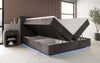 Luxuriöses Boxspringbett Relax: Komfort, LED-Beleuchtung, Stauraum & USB-Anschluss im Cord-Design