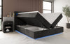 Luxuriöses Boxspringbett Relax: Komfort, LED-Beleuchtung, Stauraum & USB-Anschluss im Cord-Design