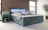 Luxuriöses Boxspringbett Relax: Komfort, LED-Beleuchtung, Stauraum & USB-Anschluss im Cord-Design