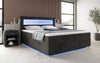 Luxuriöses Boxspringbett Relax: Komfort, LED-Beleuchtung, Stauraum & USB-Anschluss im Cord-Design