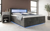 Luxuriöses Boxspringbett Relax: Komfort, LED-Beleuchtung, Stauraum & USB-Anschluss im Cord-Design