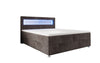 Luxuriöses Boxspringbett Relax: Komfort, LED-Beleuchtung, Stauraum & USB-Anschluss im Cord-Design