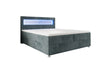 Luxuriöses Boxspringbett Relax: Komfort, LED-Beleuchtung, Stauraum & USB-Anschluss im Cord-Design