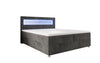 Luxuriöses Boxspringbett Relax: Komfort, LED-Beleuchtung, Stauraum & USB-Anschluss im Cord-Design
