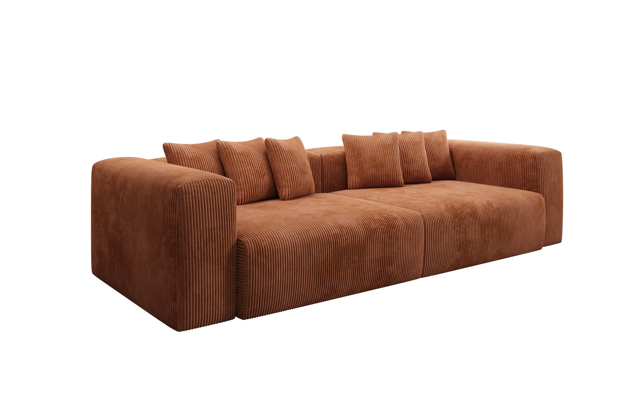Tully 3-Sitzer Cordsofa: Modernes Design, Luxuriöser Komfort für Ihr Wohnzimmer