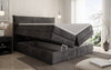 Luxuriöses Boxspringbett Stella: Cord Stoff, Integrierter Stauraum, Optimaler Schlafkomfort