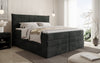 Luxuriöses Boxspringbett Stella: Cord Stoff, Integrierter Stauraum, Optimaler Schlafkomfort