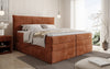 Luxuriöses Boxspringbett Stella: Cord Stoff, Integrierter Stauraum, Optimaler Schlafkomfort