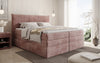 Luxuriöses Boxspringbett Stella: Cord Stoff, Integrierter Stauraum, Optimaler Schlafkomfort
