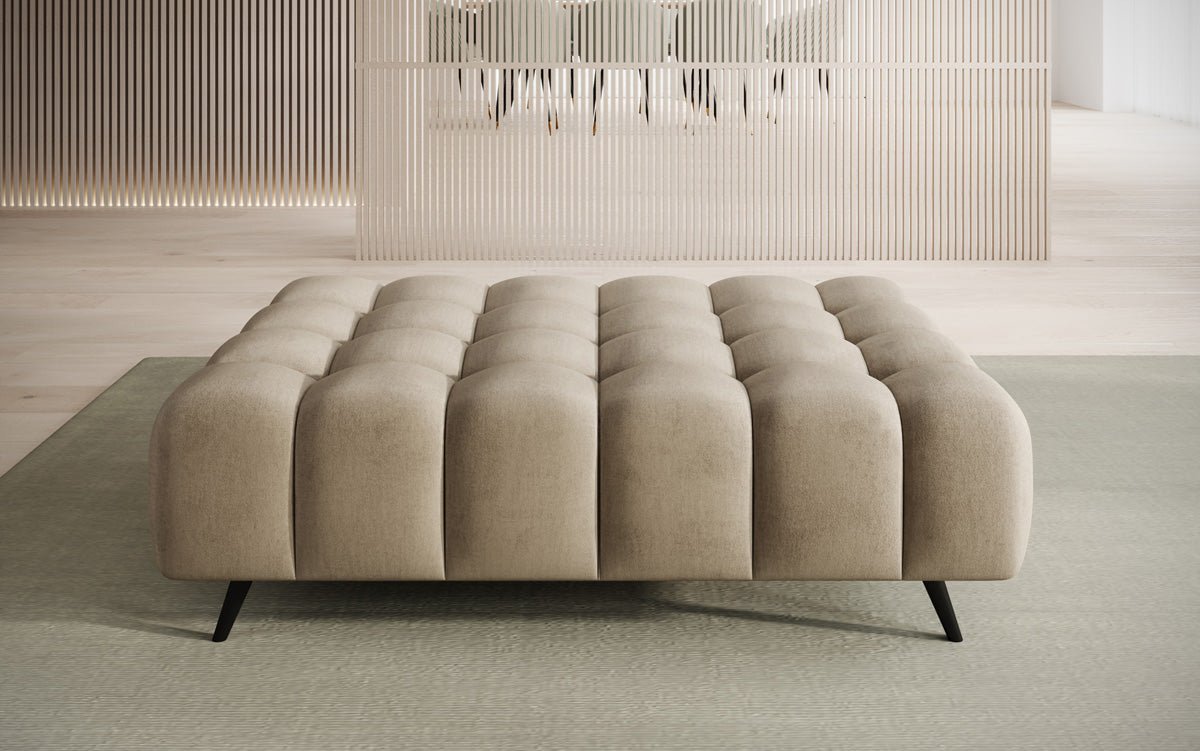 Luxuriöser Samt Beistellhocker Amora – Eleganter, Moderner Sitzhocker mit Komfort-Design