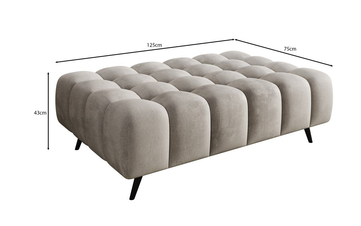 Luxuriöser Samt Beistellhocker Amora – Eleganter, Moderner Sitzhocker mit Komfort-Design