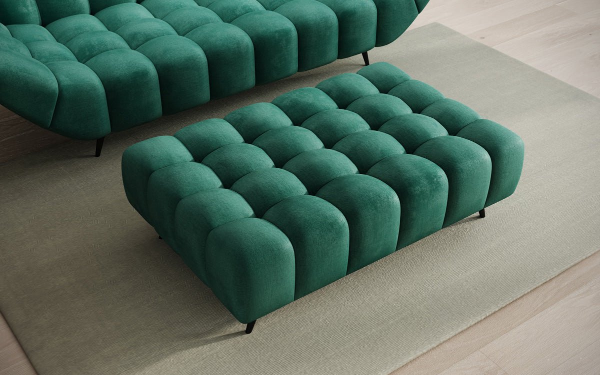 Luxuriöser Samt Beistellhocker Amora – Eleganter, Moderner Sitzhocker mit Komfort-Design