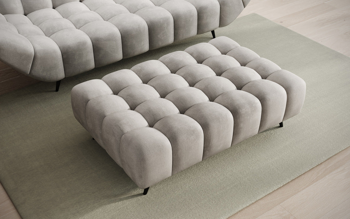 Luxuriöser Samt Beistellhocker Amora – Eleganter, Moderner Sitzhocker mit Komfort-Design