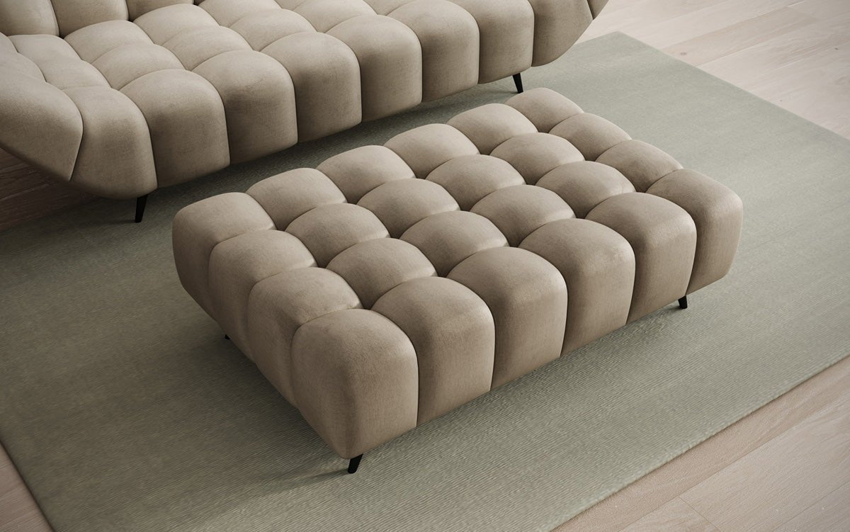 Luxuriöser Samt Beistellhocker Amora – Eleganter, Moderner Sitzhocker mit Komfort-Design