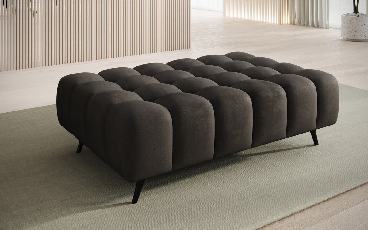 Luxuriöser Samt Beistellhocker Amora – Eleganter, Moderner Sitzhocker mit Komfort-Design