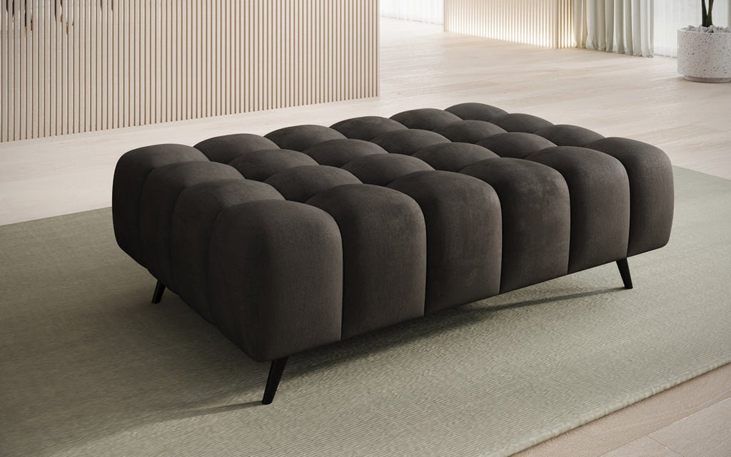 Luxuriöser Samt Beistellhocker Amora – Eleganter, Moderner Sitzhocker mit Komfort-Design