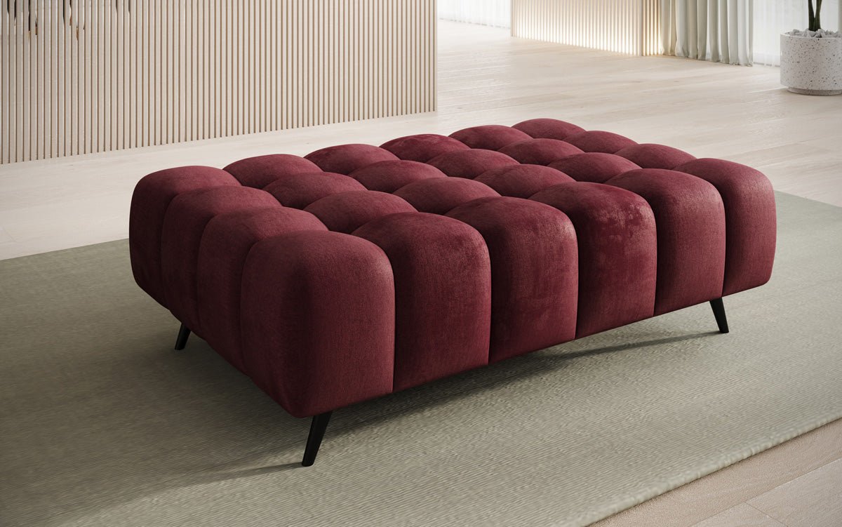 Luxuriöser Samt Beistellhocker Amora – Eleganter, Moderner Sitzhocker mit Komfort-Design