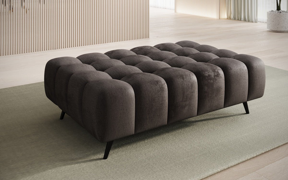 Luxuriöser Samt Beistellhocker Amora – Eleganter, Moderner Sitzhocker mit Komfort-Design
