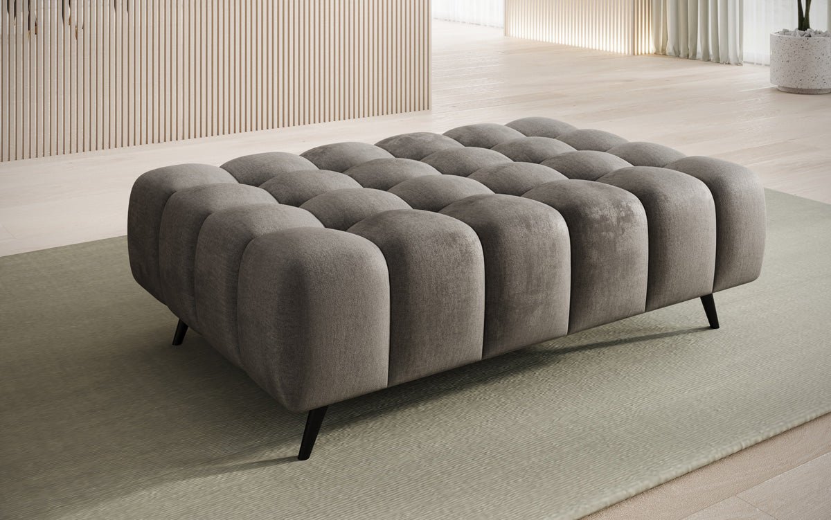 Luxuriöser Samt Beistellhocker Amora – Eleganter, Moderner Sitzhocker mit Komfort-Design